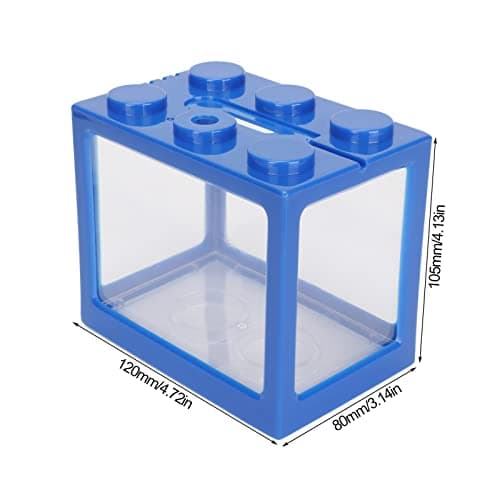 Mini Betta Fish Cube Decoration with LED Lighting for Desk