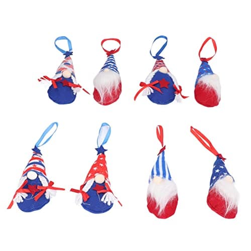 Independence Day Dwarf Doll Patriotic Plush for Holiday Decor (8pcs)