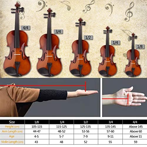 NATURAL FINISH Acoustic Beginner Violin with Case Bow Rosin