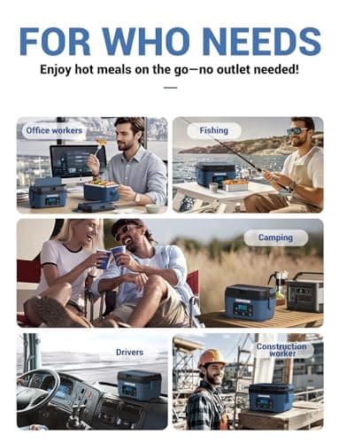 Battery-Powered Heated Lunch Box for Adults - Portable Self-Heating Food Warmer with Stainless Steel Container