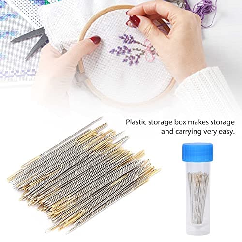 100pcs Metal Embroidery Needles Set with Storage Box