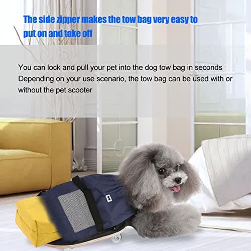 Zerodis Dog Drag Bag: Oxford Cloth Wheelchair for Small Dogs and Cats (2-3.5kg/4.4-7.7lb)