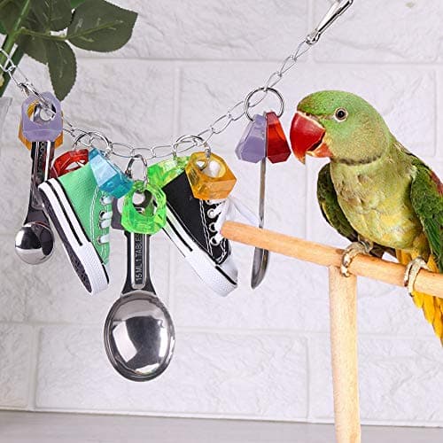 Zerodis Colorful Cockatiel Parakeet Bird Hanging Foraging Chew Toy