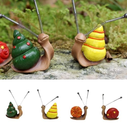 Zerodis Mini Colorful Snail Statue for Garden Landscape Yard Decor