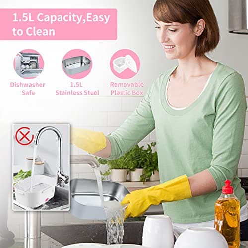 12V/24V/110V 80W Faster Heated Electric Lunch Box with 1.5L 304 SS Container