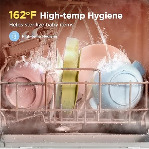 Midea Portable Countertop Dishwasher 6L, 5+2 Programs, White