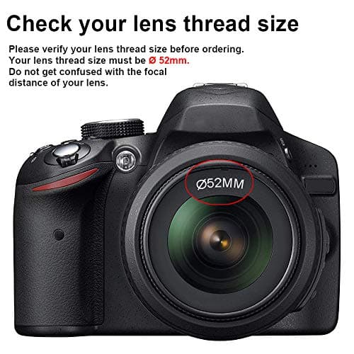 Nikon D5x00 Series Compatible 52mm 0.35x Fisheye Wide Angle Lens
