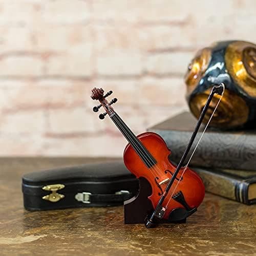 Miniature Violin Gift with Case - Multicolor, 7 in.