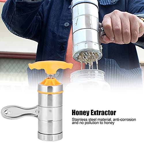 Stainless Steel Portable Honey Extractor Squeezer Beekeeping Tool