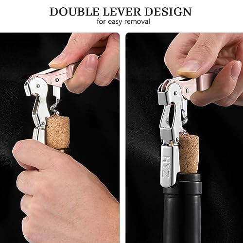 HYZ 2-Pack Pink Wine Opener with Foil Cutter