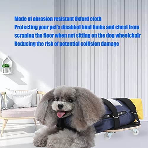 Zerodis Dog Drag Bag: Oxford Cloth Wheelchair for Small Dogs and Cats (2-3.5kg/4.4-7.7lb)