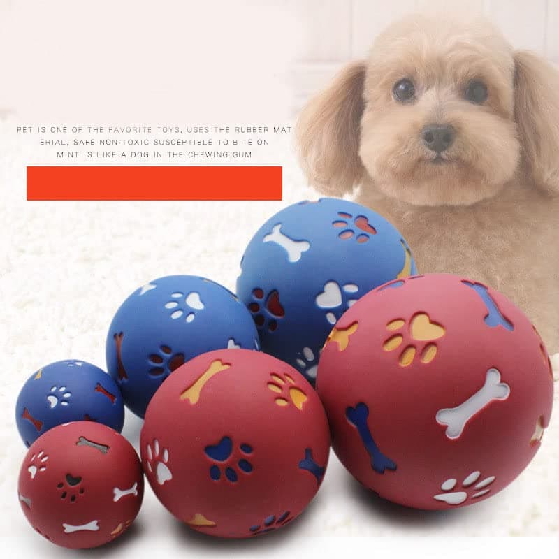 ZeroDis Dog Puzzle Balls Regulate Food Dispensing Plastic Balls Toy Non-Leakage Design (S)
