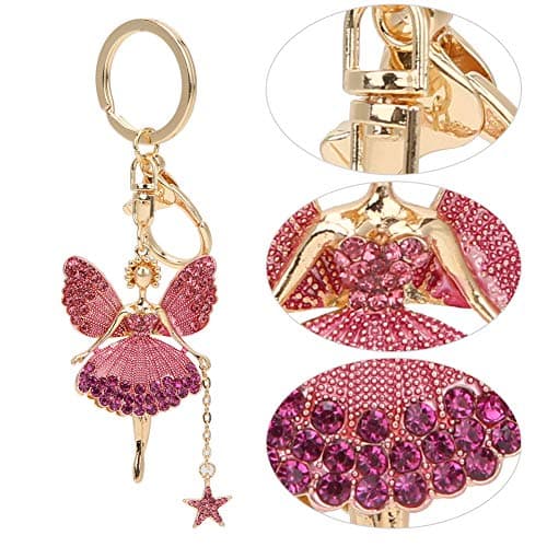Zerodis Mini Dancing Girl Alloy Car Keychain forWallets and Bags