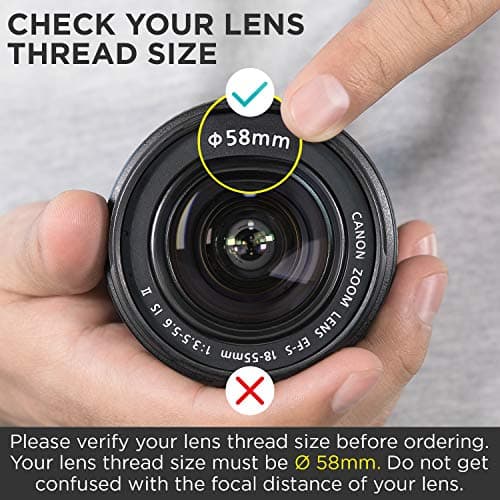 Altura Photo 58MM 0.35x Fisheye Wide Angle Lens with Macro for Canon DSLR Cameras