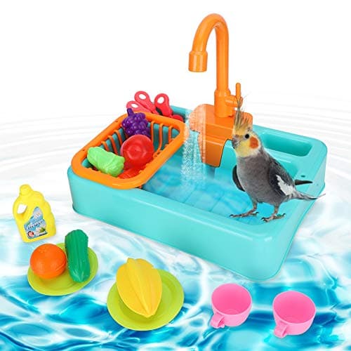 Zerodis Automatic Bird Bath Toy, Non-Lightweight & Easy Install Clean