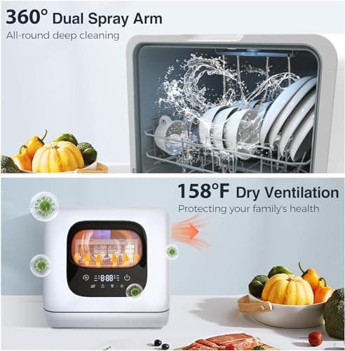 Portable Countertop Dishwasher for Apartments and Dorms