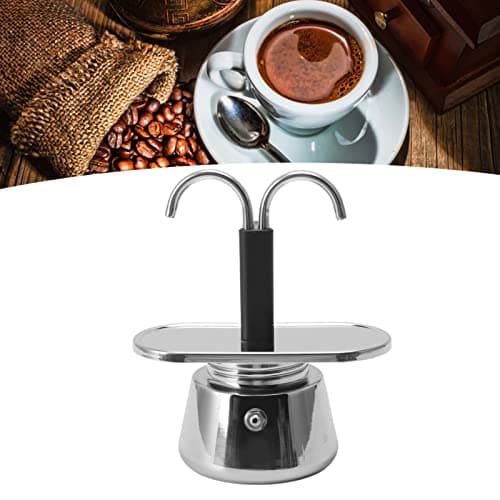 Zerodis Mini 2 Cups Italian Stovetop Espresso Pot Silver