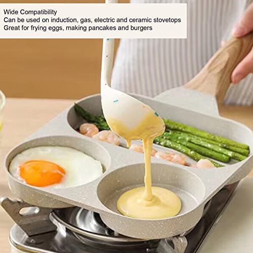 Zerodis Mini Nonstick Frying Pan, 3 Cups, Aluminum Alloy, Electric Stovetop Compatible