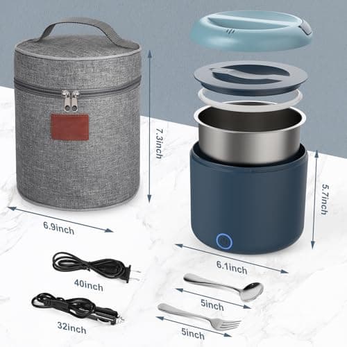 100W Portable Electric Lunch Box Heater for Adults, Car & Truck Work