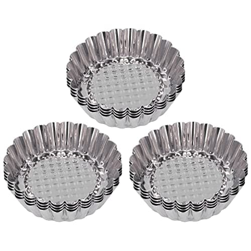 Zerodis 12pcs Non-Stick Mini Tart Pans for Pies Quiche Cheese Cakes
