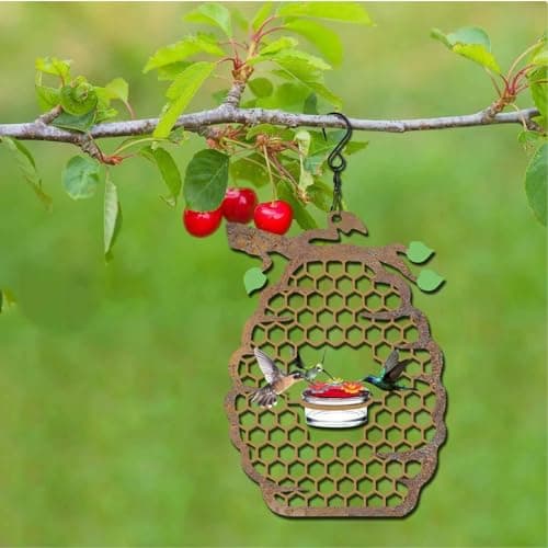 Zerodis Hanging Bird Feeder & Birdbath Bowl, Large Capacity, Unique Design