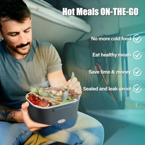 Large 1.5L Electric Lunch Box Heater for Adults, Portable Office Car Truck Warmer