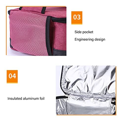 Zerodis Electric Lunch Box Heater - Portable, Multi-Use for Travel, Office & Outdoor Activities (Wine Red)