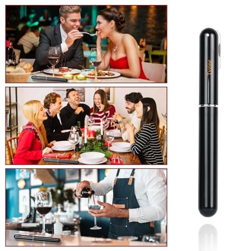 Wine Air Pressure Pump Bottle Opener with Foil Cutter – Efficient and Easy Tool for Wine Lovers (Black)