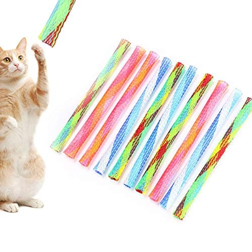 Zerodis 10Pcs Interactive Colorful Spring Cat Toys