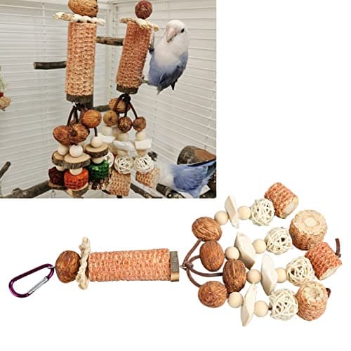 Zerodis Rattan Ball Chew Toy for Large Macaws, Cockatoos