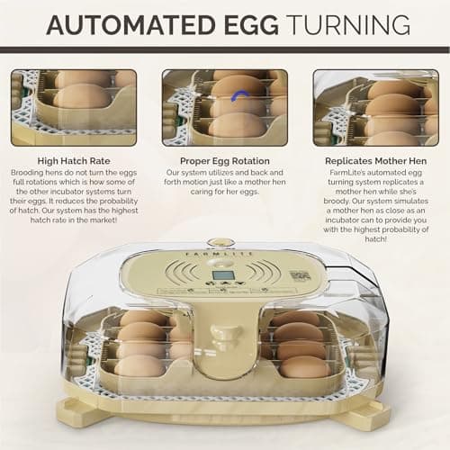 FarmLite Automatic Egg Turner Incubator | Updated 2025 | Chicken Hatching Egg Incubator