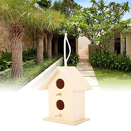 Wooden Bird House Kit: DIY Double Layer Two-Hole Nests Box