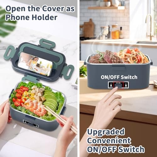 1.8L 100W Fast Self-Heating Lunch Box for Adults Blue