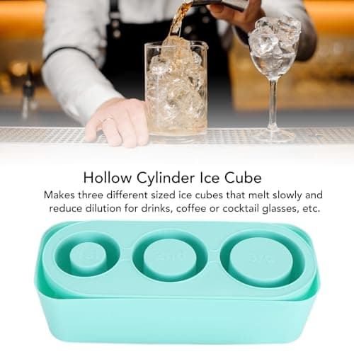Silicone 3-Grid Ice Mould with Cover & Storage Bin for Cold Drinking