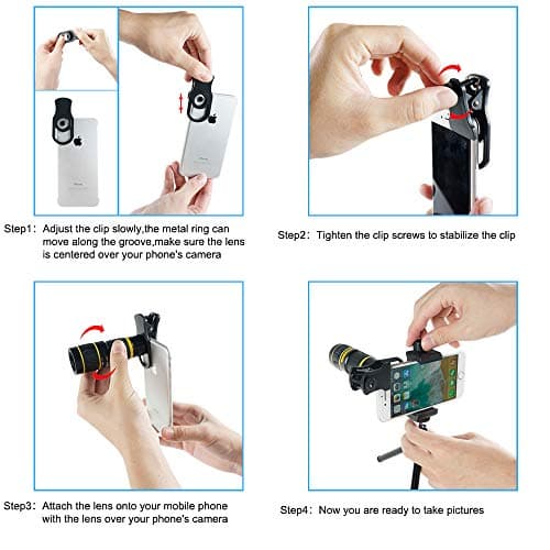 Cell Phone Camera Lens Kit for iPhone and Samsung Android Smartphones