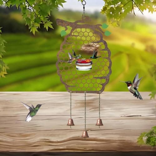 Zerodis Hanging Bird Feeder & Birdbath Bowl, Large Capacity, Unique Design