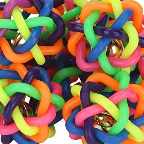 Zerodis Pet Wobbly Colorful Rubber Ball with Bell