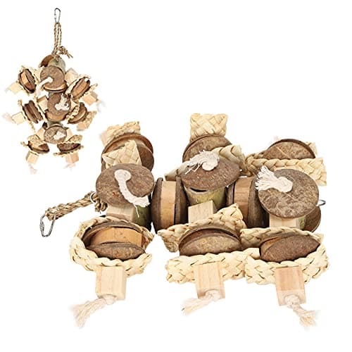 Parrot Chewing Toy: Coconut Beak Grinding Blocks for Cage Play