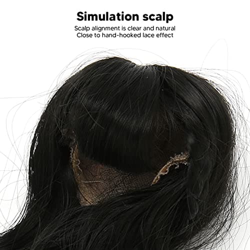 High Temperature Synthetic Black Curly Wig for Dolls (6.1-6.7in)