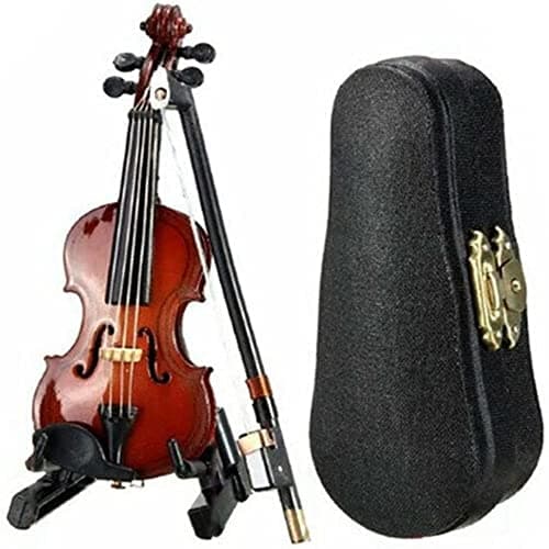 Miniature Wooden Violin with Stand & Case, Perfect Photo Prop