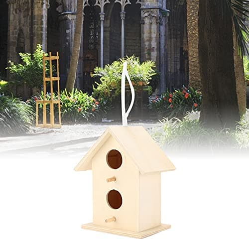 Wooden Bird House Kit: DIY Double Layer Two-Hole Nests Box