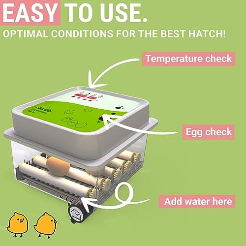 Egg Incubator Okkobi OBI-12 - 12 Eggs, Automatic Turning, Humidity Control