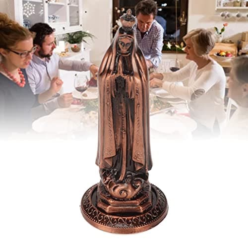 Zerodis Mini Virgin Mary Statue, Red Copper Room and Car Decor (RF TL003)