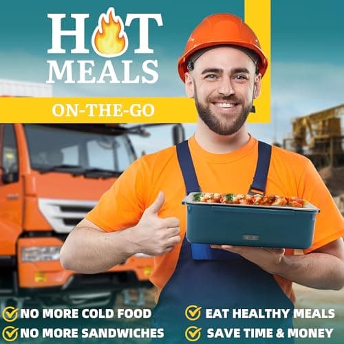 80W Portable Electric Lunch Box for Work and Outdoor with Stainless Steel Containers