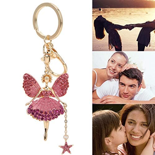 Zerodis Mini Dancing Girl Alloy Car Keychain forWallets and Bags