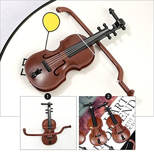 Miniature Violin Set: 20 Tiny Violins for Dollhouse, Fairy Garden, and Holiday Decor