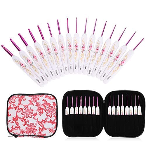 Zerodis Ergonomic Crochet Hooks Kit with Case