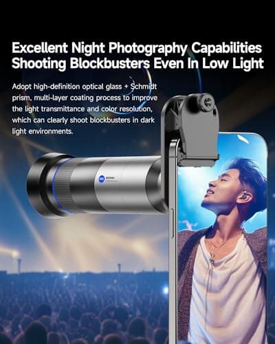 28X HD Telephoto Lens for iPhone 16/15/14/13/12/11 & Samsung Smartphones