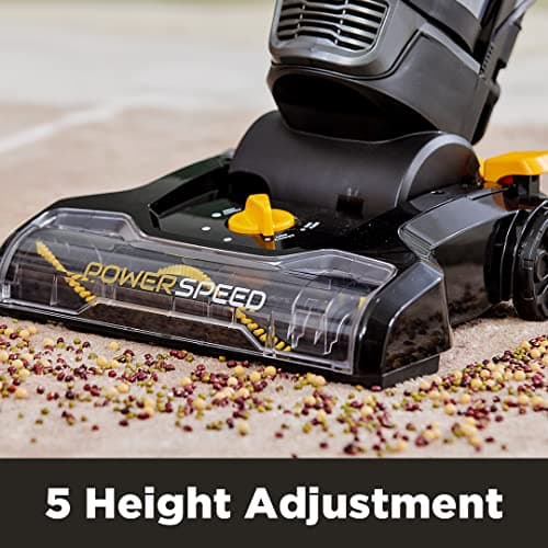 EUREKA PowerSpeed Lightweight Upright Vacuum for Carpets & Hard Floors, Pet Turbo, Black/Yellow