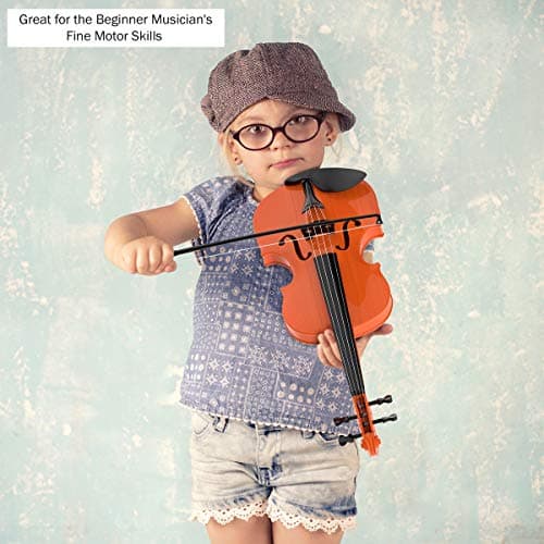 Kid's Realistic Violin with 4 Adjustable Strings and Bow - Play and Learn Classical Music